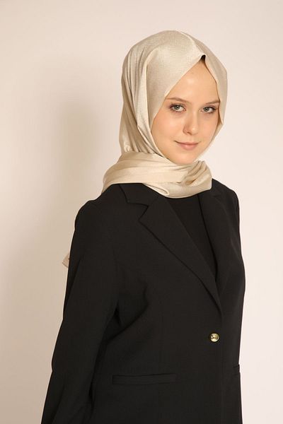 BERCHEM SCARF Akel Plain Aura Shawl – Modern Shawl Model with Shiny Texture, Suitable for Daily and Special Occasions