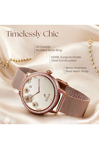 Titan VALERIE WOMEN'S SMART WATCH 1.2" AMOLED ROUND SS CASE MESH + SILICONE STRAP WOMEN'S HEALTH SUI