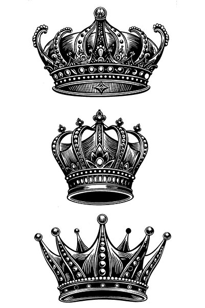 Trendonline Taç Geçici Vücut Dövmesi