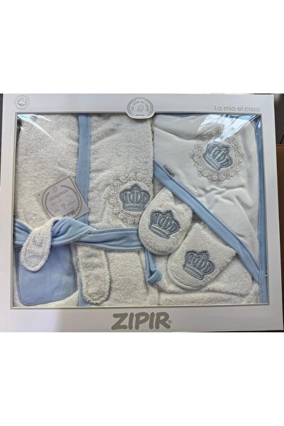 MİLAYS LİFE HOME COLLECTİON ZIPIR 4 PARÇA PAMUKLU BORNOZ SETLERİ 0-2 YAŞ