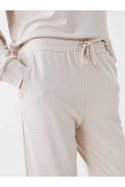 LC Waikiki Women's Elastic Waist Plain Jogger Sweatpants (W3)