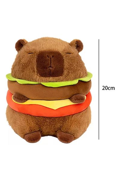 MOAWAVE Brown Capybara Burger Plush Toy, 20cm MOAWAVE™