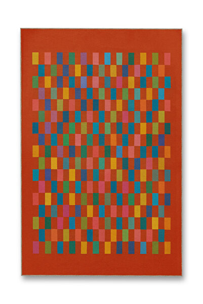 Rugs Modern Halı MOSSO Πολύχρωμο Καρό Υφαντό Χαλί με Μοντέρνο Διακοσμητικό Σχ...