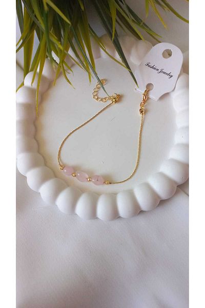 ZeynDesign Pink Quartz Natural Stone Bracelet