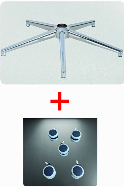 sandofis YILDIZ AYAK KONİK SİLİKON TEKERLİ DÖNER SANDALYE AYAĞI OYUNCU KOLTUĞ...