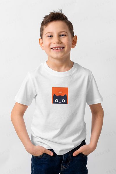 feinas Παιδικό Tshirt - Hello Cat