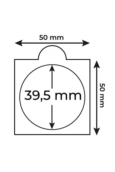 3Alp Koleksiyon Coin Carton Sealing 39.5 Mm, Self Adhesive - Without Sticker (There Are 25 Pieces in 1 Box)