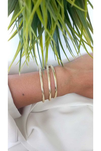 ZeynDesign Line Patterned Minimal Bracelet