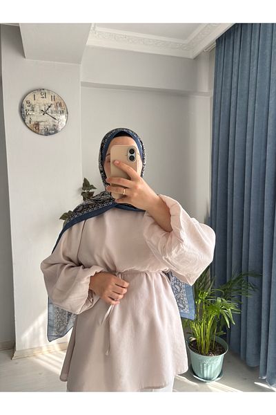 MODA EGE Modal Fabric Balloon Sleeve Tunic