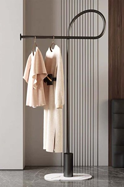 Generic a modern, minimalist floor-standing coat, Abaya and clothes rack, a Nordic and light luxury design