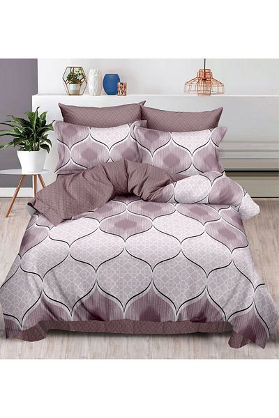 CHIRASO FINE Cotton Bedding Set, ELASTIC Sheet 180x200+25cm, Duvet Cover 200x230cm 4 Pillowcases