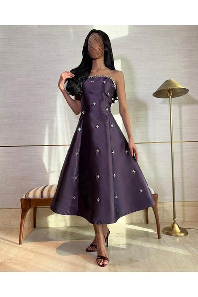 toog Off-the-shoulder purple dress