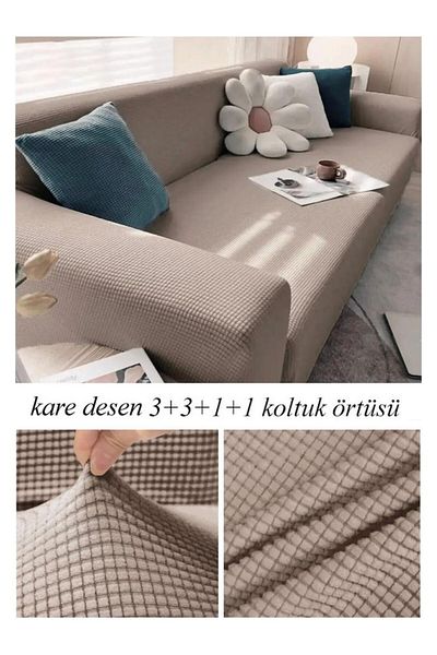 özzade lycra seat sofa bed sofa cover,seat cover pitikare pattern 3 3 1 1 set