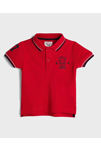 R&B Red POLO BASIC 0-24M