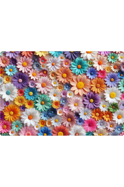 BatıDoğu Çiçek Dikdörtgen Pasta Yenilebilir Resim Baskı 28*19 cm