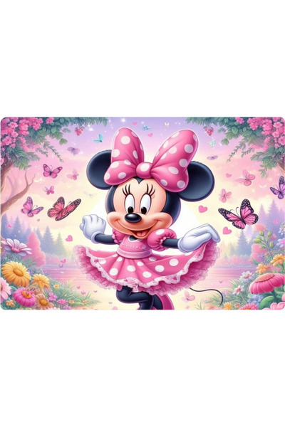 BatıDoğu Minnie Mouse Dikdörtgen Pasta Yenilebilir Resim Baskı 28*19 cm