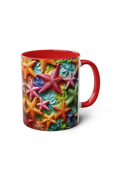 DUBLEMETRE Starfish Patterned Printed Mug