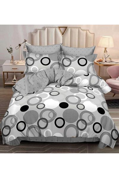 CHIRASO FINE Cotton Bedding Set, ELASTIC Sheet 180x200+25cm, Duvet Cover 200x230cm 4 Pillowcases