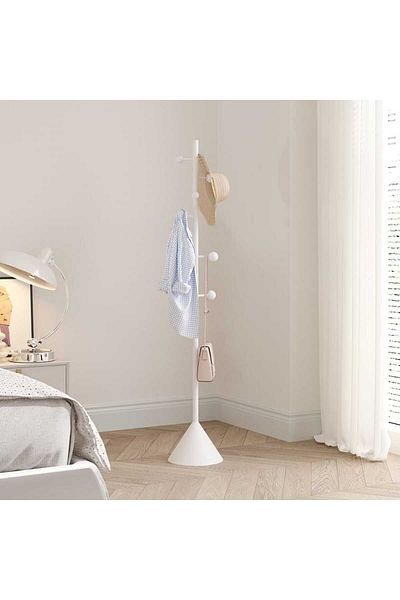 Generic a modern, minimalist floor-standing coat, Abaya and clothes rack, a Nordic and light luxury design