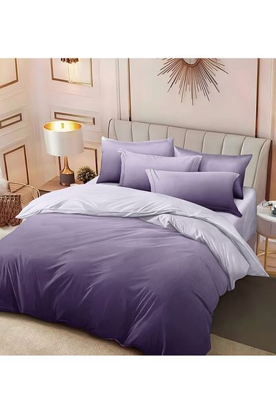 CHIRASO FINE Cotton Bedding Set, ELASTIC Sheet 180x200+25cm, Duvet Cover 200x230cm 4 Pillowcases