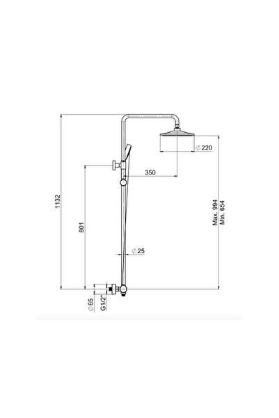 NSK Termostatik Bataryalı Duş Sistemi, Krom - N2221602