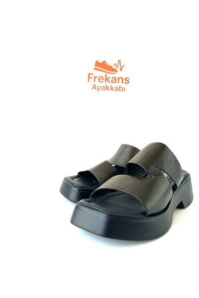 NEWGÜLTEKİN Genuine Leather Poly Sole Very Comfortable Slippers