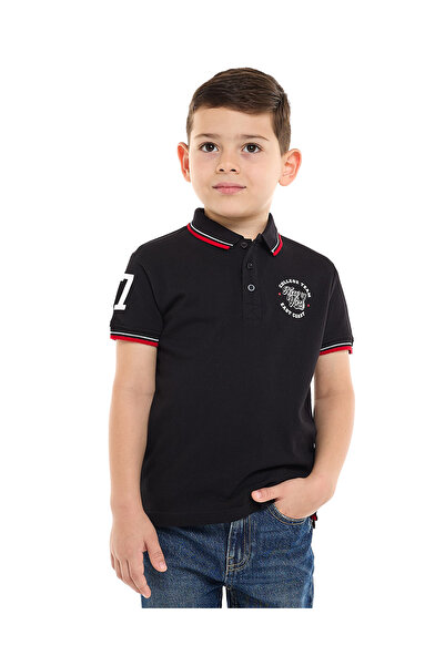 R&B Black BOYS POLO T-SHIRT 2-8Y