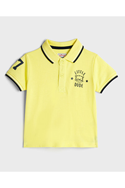 R&B بولو أصفر أساسي 0-24 شهرًا