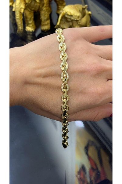 Store 14 Carat Gold Color Zircon Stone Xuping Bracelet 18 cm
