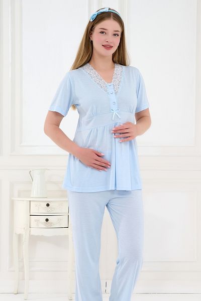 Emose Set de pijamale de maternitate din dantelă