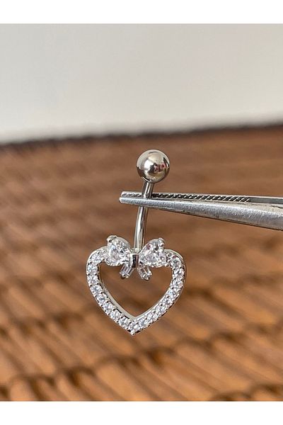 Rupen Kraft 316 L Surgical Steel Anti Allergic Heart Bow Belly Button Piercing