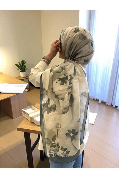 Baştacı Soft Batik 0347 Soft Green Shawl