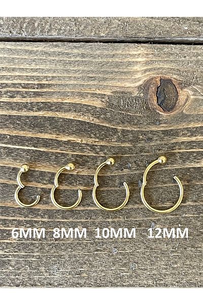 Rupen Kraft 316 L Surgical Steel Anti Allergic Ball Lock Ring Piercing in Gold Color