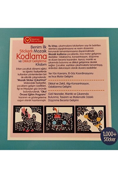 Artenino MOZAİK STİCKER ÇIKARTMA KİTABI - MAVİ