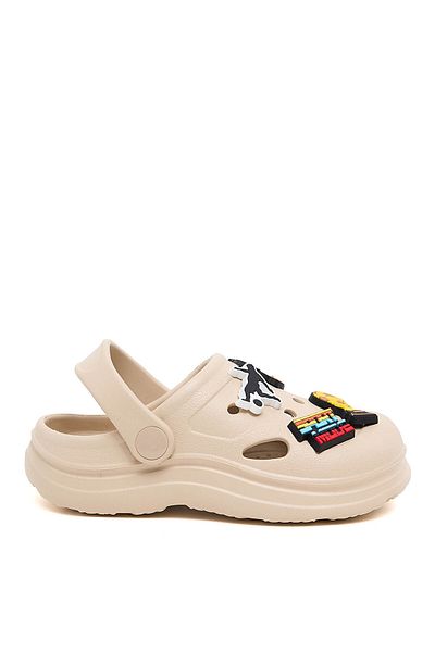 R&B Beige KIDS BOYS CLOGS 26-31