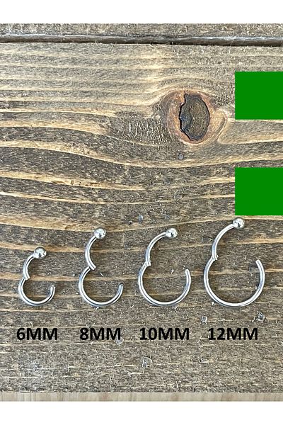 Rupen Kraft 316 L Surgical Steel Anti Allergic Ball Lock Ring Piercing Silver Color