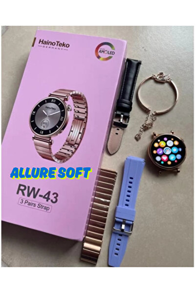 Allure soft RW 43 akıllı saat üç farklı kordon seçeneği ile şıklığı ve teknol...