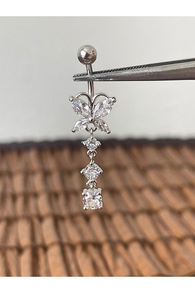 Rupen Kraft 316 L Surgical Steel Anti Allergic Dangle Butterfly Model Belly Piercing