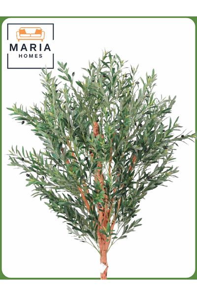 MARIA HOMES Artificial Olive Tree 210 cm – Tall Decorative Tree in Gray Pot