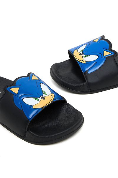 R&B Black KIDS BOYS SLIDERS CHARACTER 26-31