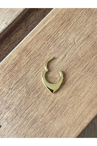 Rupen Kraft 316 L Cerrahi Çelik Anti Alerjik V Modeli Kilitli Halka Piercing 8 mm x 1,2 mm
