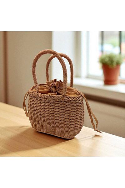 Babydoll Bag Women's Straw Shoulder Strap Bag
