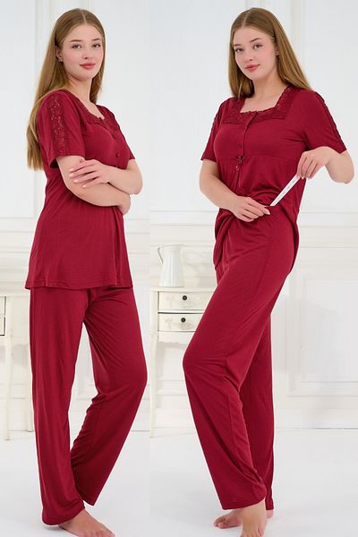 Emose Lacy Maternity Maternity Pajama Set