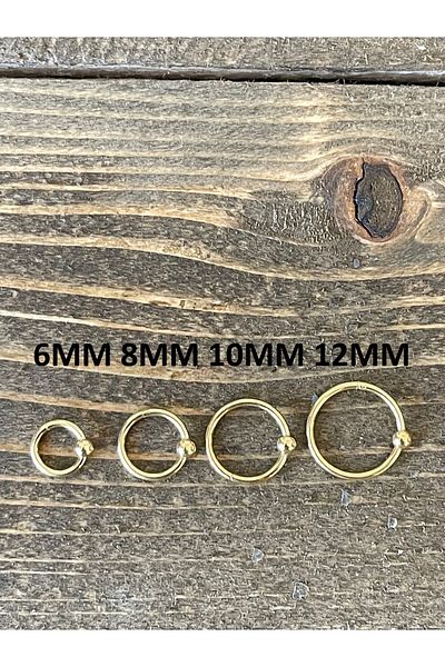 Rupen Kraft 316 L Surgical Steel Anti Allergic Ball Lock Ring Piercing in Gold Color