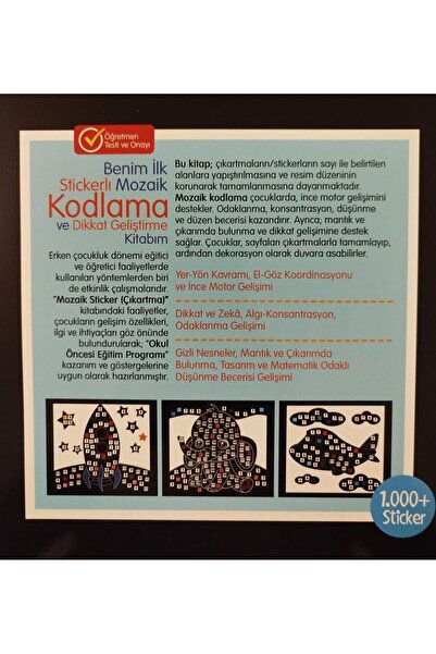 Artenino MOZAİK STİCKER ÇIKARTMA KİTABI - SİYAH