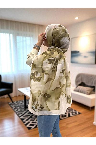 Baştacı Soft Batik 0347 Walnut Shawl