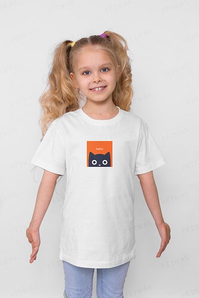 feinas Παιδικό Tshirt - Hello Cat