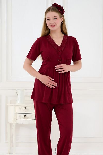 Emose Lacy Maternity Maternity Pajama Set