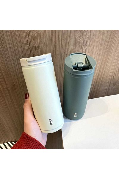 ماركة غير محددة Modern stainless steel slim mug with an attractive appearance, 400 ml