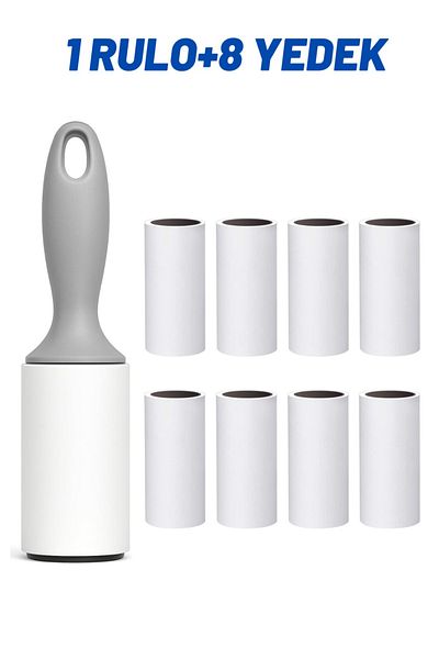 Makri High Adhesive Lint and Stain Collector 60 Sheets Roll, +8 Refill Rolls